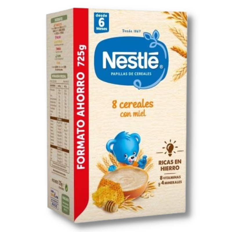 Nestle papilla 8 cereales miel 725 gr