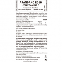 Solgar extracto de arándano rojo con vitamina C 60 cápsulas