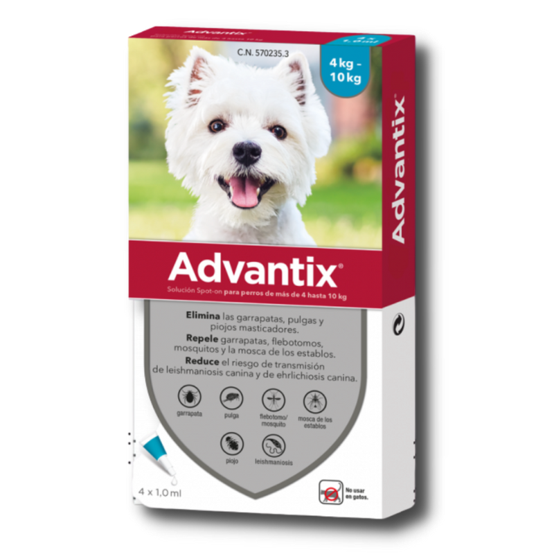 Advantix pipetas perros 4 a 10 kg 4uds