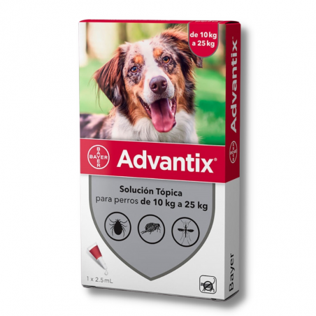 Advantix de 10 a 25 kg 4 pipetas de 2.5 ml