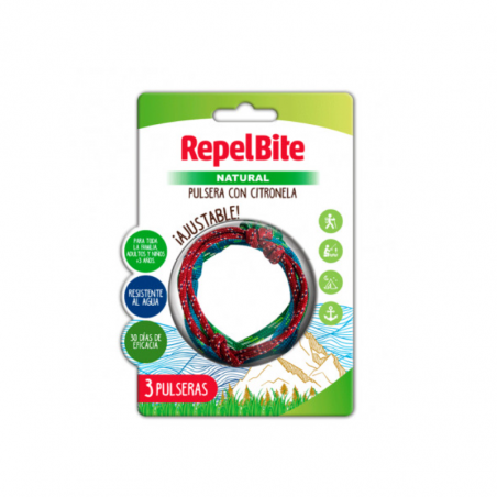 Repel bite natural pulsera cuerdas ajustable antimosquitos 3 uds