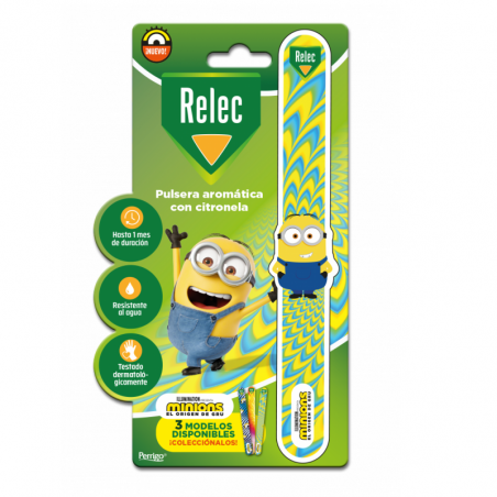 Relec pulsera aromatica 1 unidad minion estampado amarillo