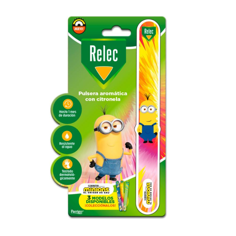 Relec pulsera aromatica 1 unidad minion estampado rosa