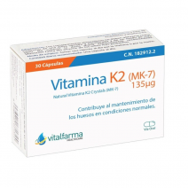 Vitalfarma vitamina k2 (mk-7) 30 cápsulas natural