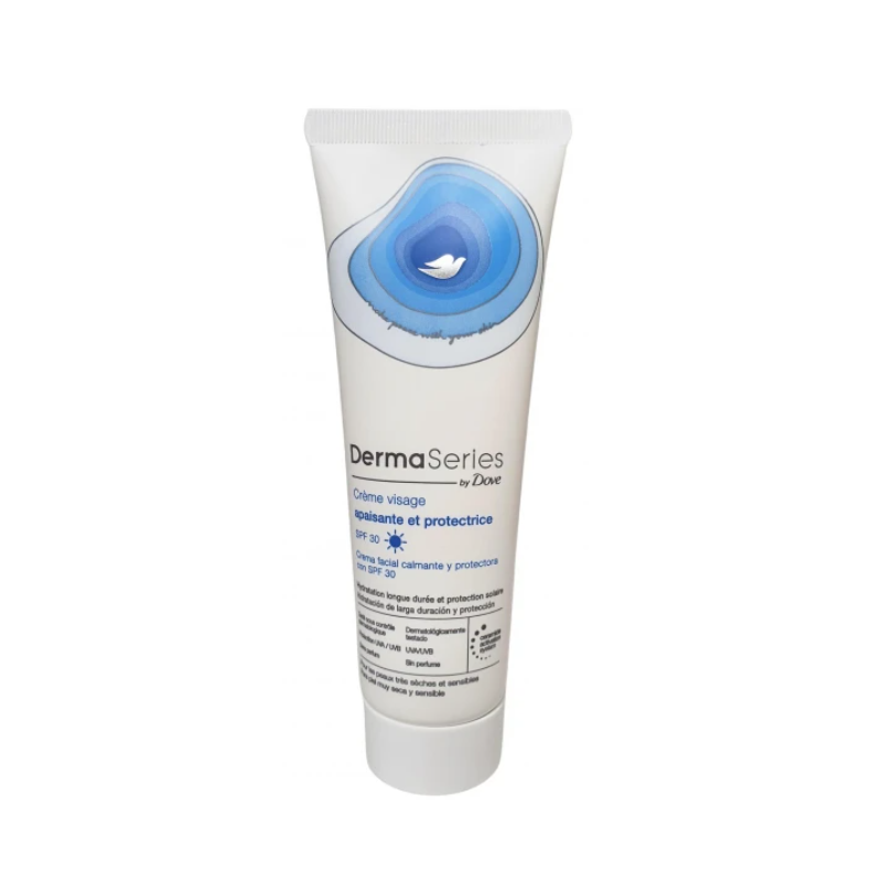 Dove dermaseries crema facial calmante y  protectora con spf30 50 ml