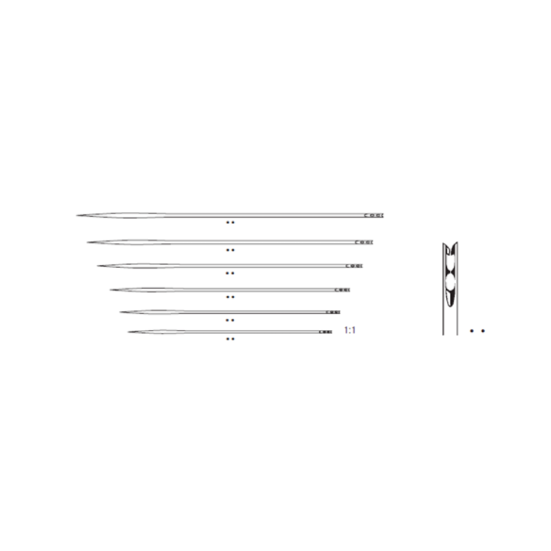 Aguja sutura recta  nº3 ref-20930-03 caja 12uds