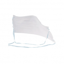 Mascarilla papel blanca 1c c/gomas caja 100uds