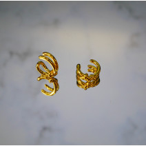 Pendiente ear cuff nudo plata bañada en oro