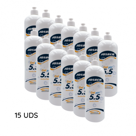 Gel dermatológico ph 5.5 Josben Pack 15 uds de 1000 ml