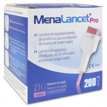 Lancetas menalancet pro 23 g 200 unidades