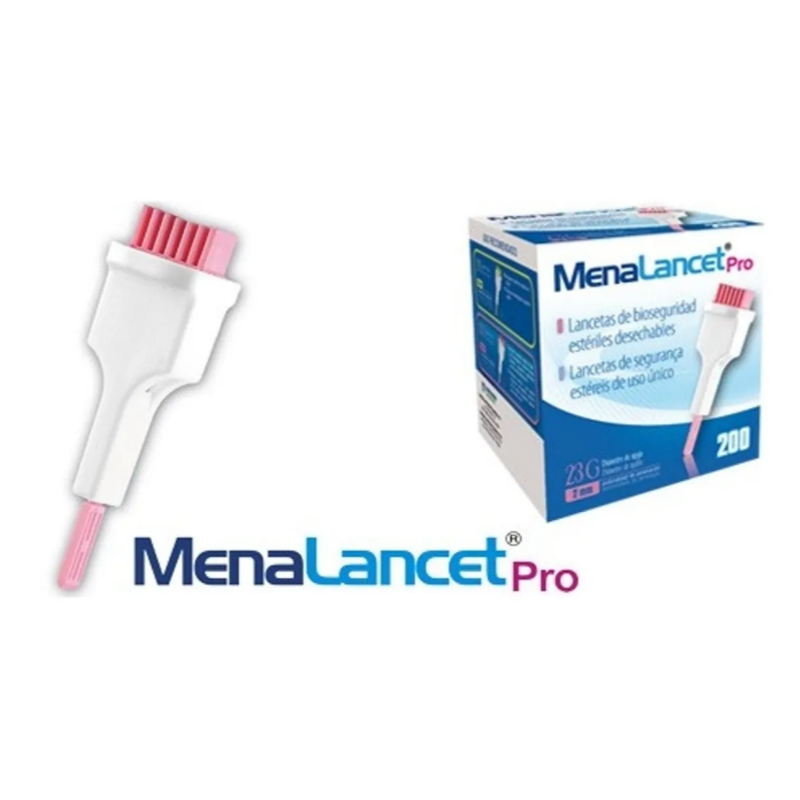 Lancetas menalancet pro 23 g 200 unidades