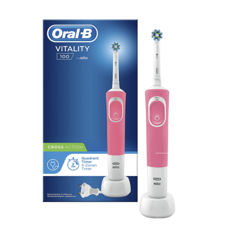 Oral b  cepillo recargable vitality cross action rosa