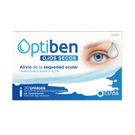 Optiben sequedad ocular gotas 20 monodosis 0,25 ml