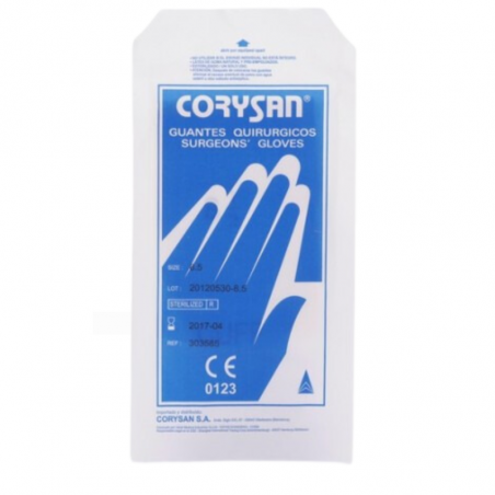 Guante cirugia esteril latex t-8 corysan 1 par