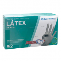 Guante latex beholi ambidiestro sin polvo talla m 100 unidades