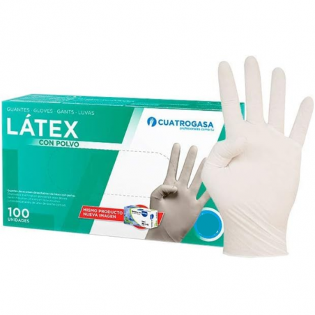 Guante latex beholi ambidiestro talla l 100 unidades