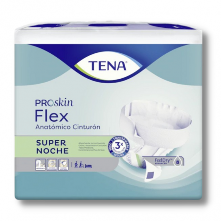 Tena Flex Anatómico Elástico super noche Talla grande 80 uds