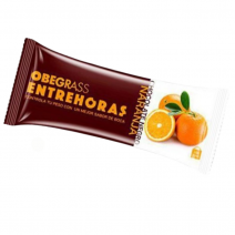 Obegrass chocolate negro y naranja entrehoras barrita 30 g 20 unidades