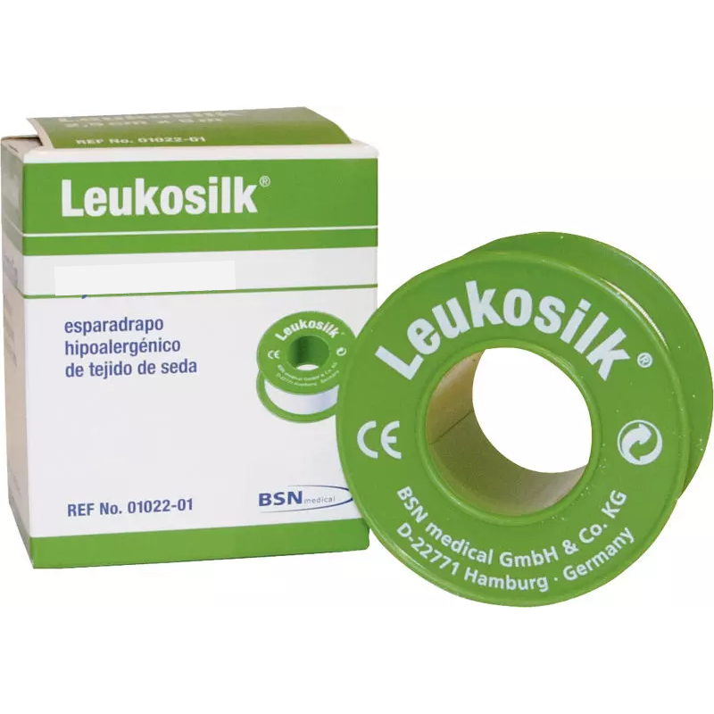 Esparadrapo hipoalergico seda leukosilk 9.2x1.25 caja 24 ud