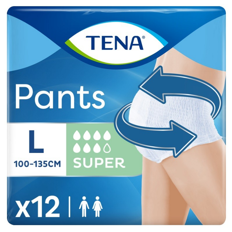 Tena pants super talla grande 100 - 135 cm 12 compresas