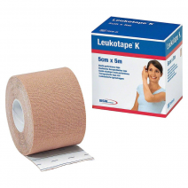 Cinta kinesiológica leukotape k beige 5m x 5 cm 1 ud