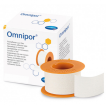 Esparadrapo papel  hipoalergico omnipor 9,1 m x 2.5 cm  c/12 uds