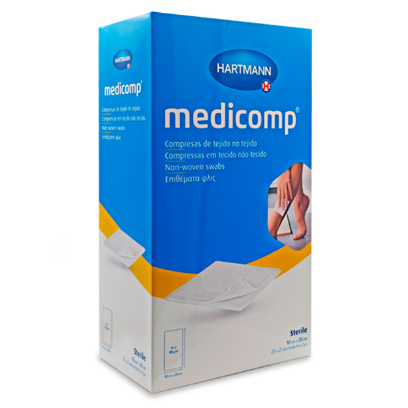 Medicomp compresas non woven 10x20 cm 25 sobres 2 uds