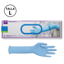 Guantes de nitrilo extra largos 50 uds sin polvo Sensicare pro 4000