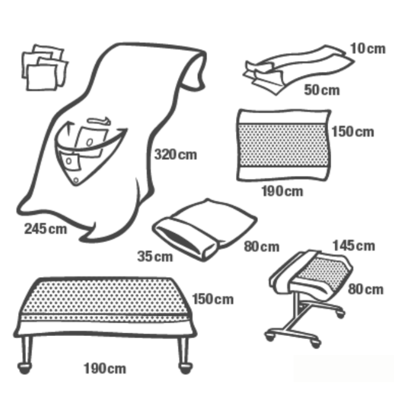 Set artroscopia rodilla foliodrape protect caja 4 uds