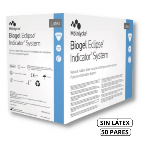 Guantes de cirugía talla 8,5 Biogel Eclipse Indicator sin polvo 100 uds