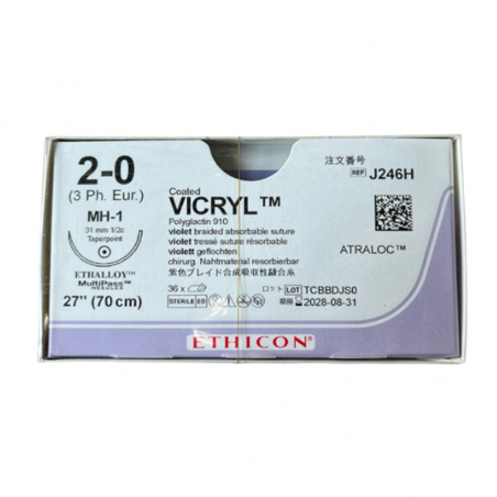 Sutura vicryl 2/0 ref:j246h caja 36 uds