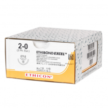 Sutura ethibond excel 2 c/aguja ref:x4843g caja 12 uds