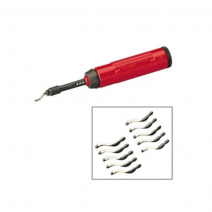 Cuhillas repuesto rebarbador c/corte recto ref:35307b10 caja 10 uds