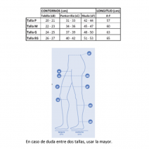 Media larga (a-f) compresión normal sin puntera farmalastic t-m 1 par