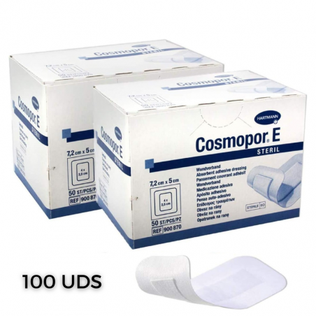 Aposito estéril cosmopor E 7,2 x 5 cm 2 cajas de 50 uds