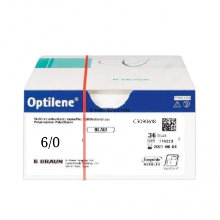 Sutura optilene 6/0 dsmp13 ref:c3090618 caja 36 uds