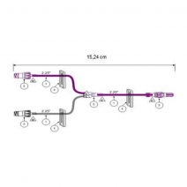 Alargadera infusion 15cm calibre pequeño en y c/microclave ref:034-mc3316 caja 50 uds