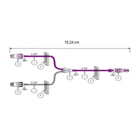 Alargadera infusion 15cm calibre pequeño en y c/microclave ref:034-mc3316 caja 50 uds