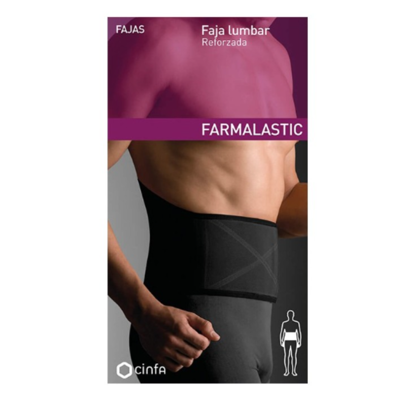 Farmalastic faja lumbar reforzada negro t1