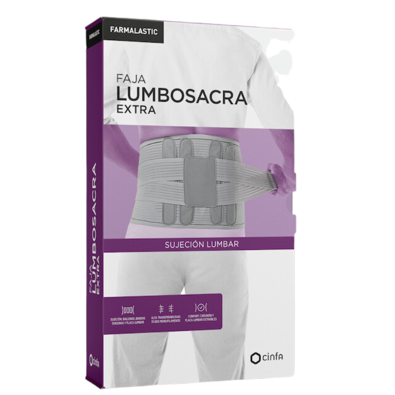 Farmalastic faja sacrolumbar extra gris 108 cm t3