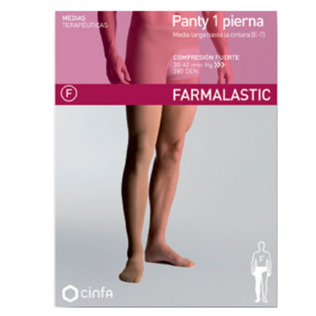 Farmalastic panty compresión fuerte talla mediana izquierda