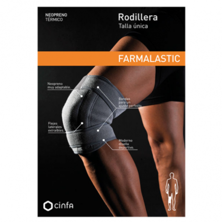 Farmalastic rodillera neopreno gris talla única