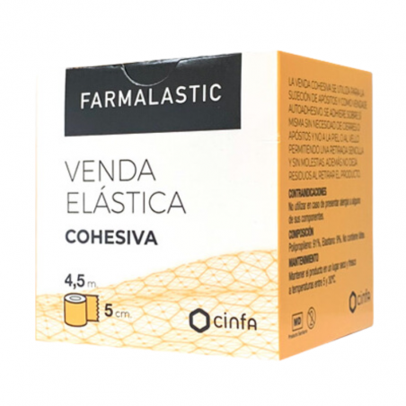 Farmalastic venda elástica cohesiva blanca 4.5 m x 5 cm