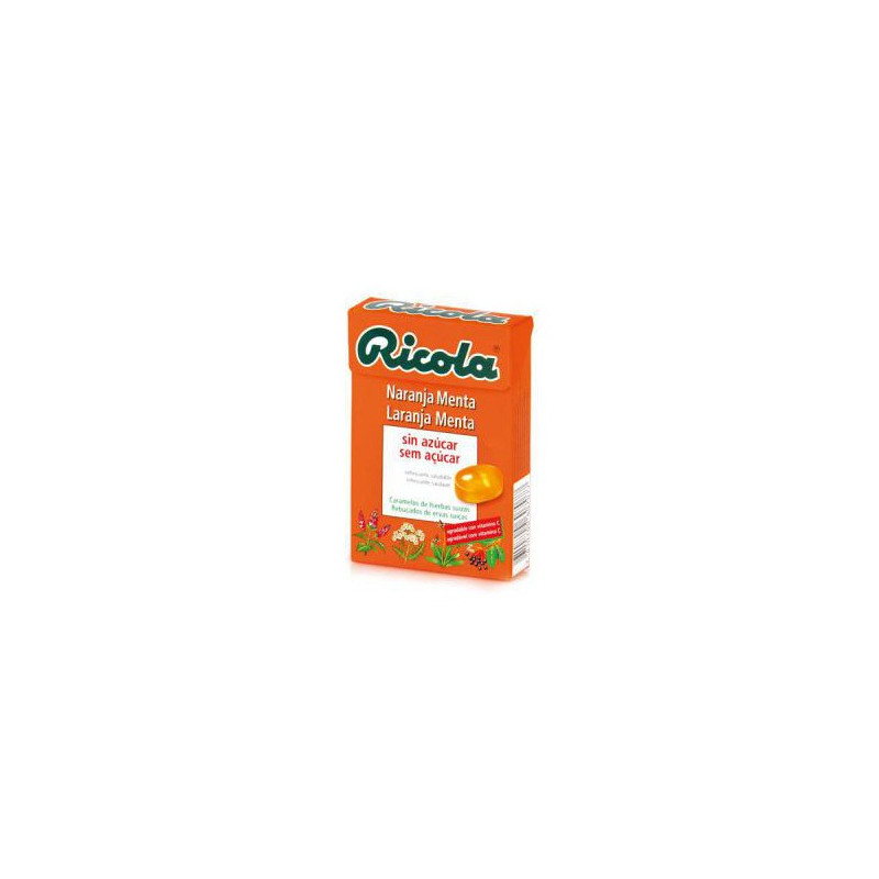 RICOLA CAJA CARAMELOS NARANJA MENTA SIN AZUCAR