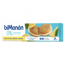 BiManán Galleta Limón 0% Azúcares Añadidos Sin Gluten 8 uds