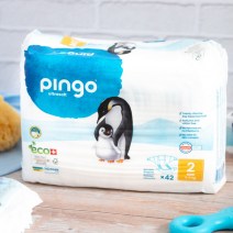 Pañales Ecológicos Pingo Talla 2 Mini 42 uds (3-6 kg)