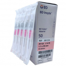 Cateter autoguard 1,1 mm x 30 mm 20 g en caja 50 uds