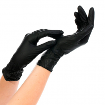 Guantes Negros de Nitrilo Talla S 100 uds Sin Polvo