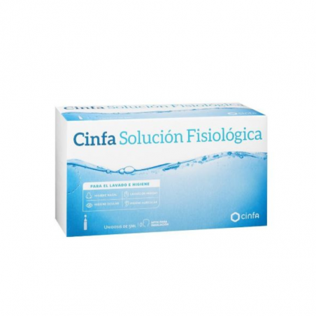 Cinfa Suero Fisiológico 0.9% 5 ml en monodosis caja de 20 uds