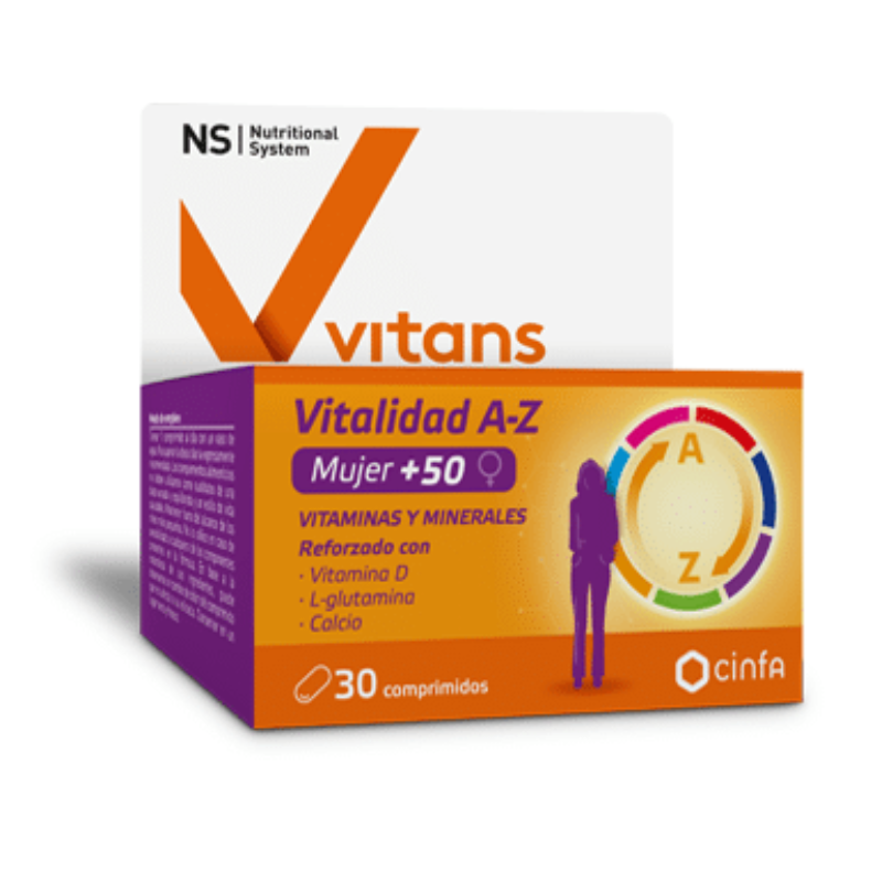 NS Vitans Vitalidad A-Z Mujer +50 30 comprimidos